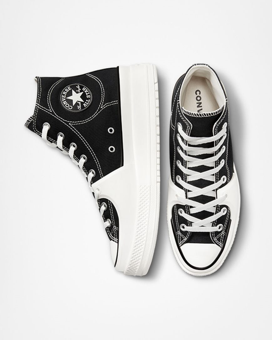 Men's Converse Chuck Taylor All Star Construct High Top Shoes Black / White | AU 34E65A